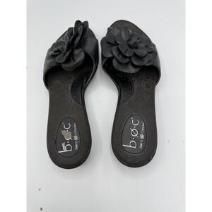 b.o.c. Born Concept Leather Sandals Womens 8.5 Floral Summer Resort Cruise
